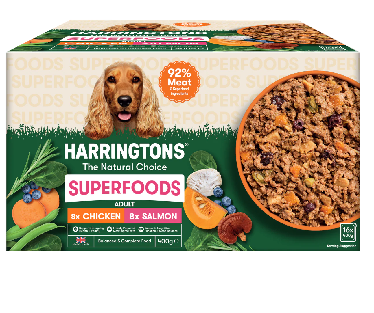 Harringtons Superfoods Grain Free Wet Dog Food Mixed 16x400g - Image 2