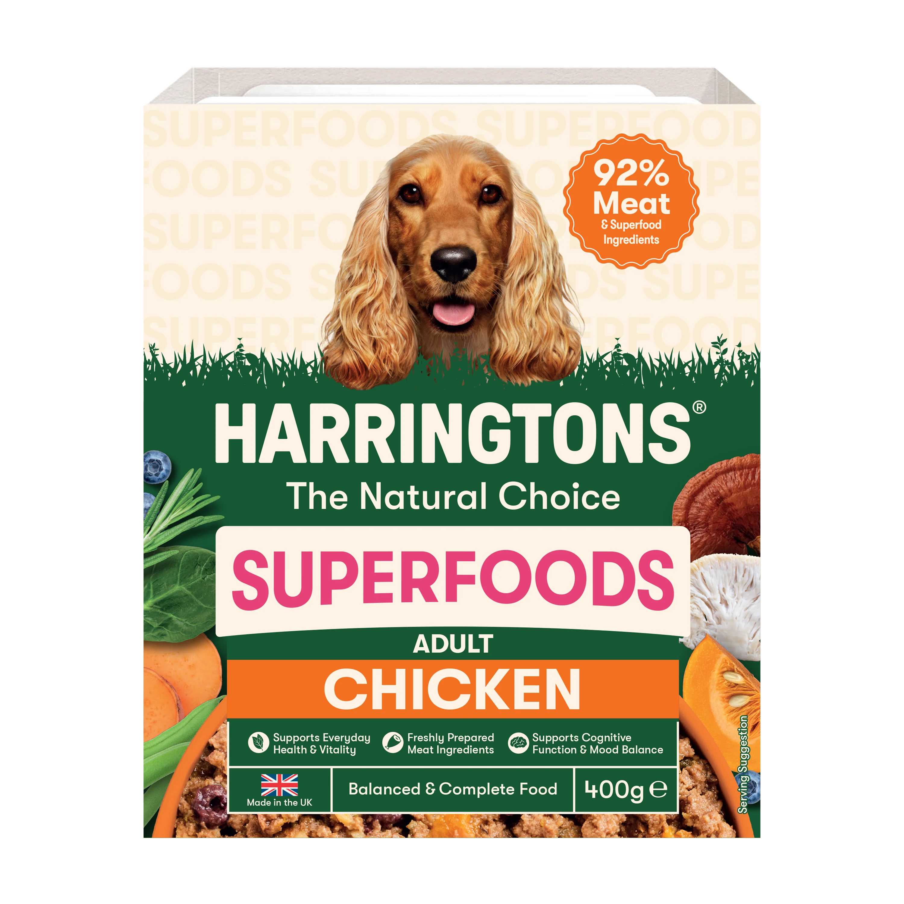 Harringtons Superfoods Grain Free Wet Dog Food Chicken 8x400g - Image 2