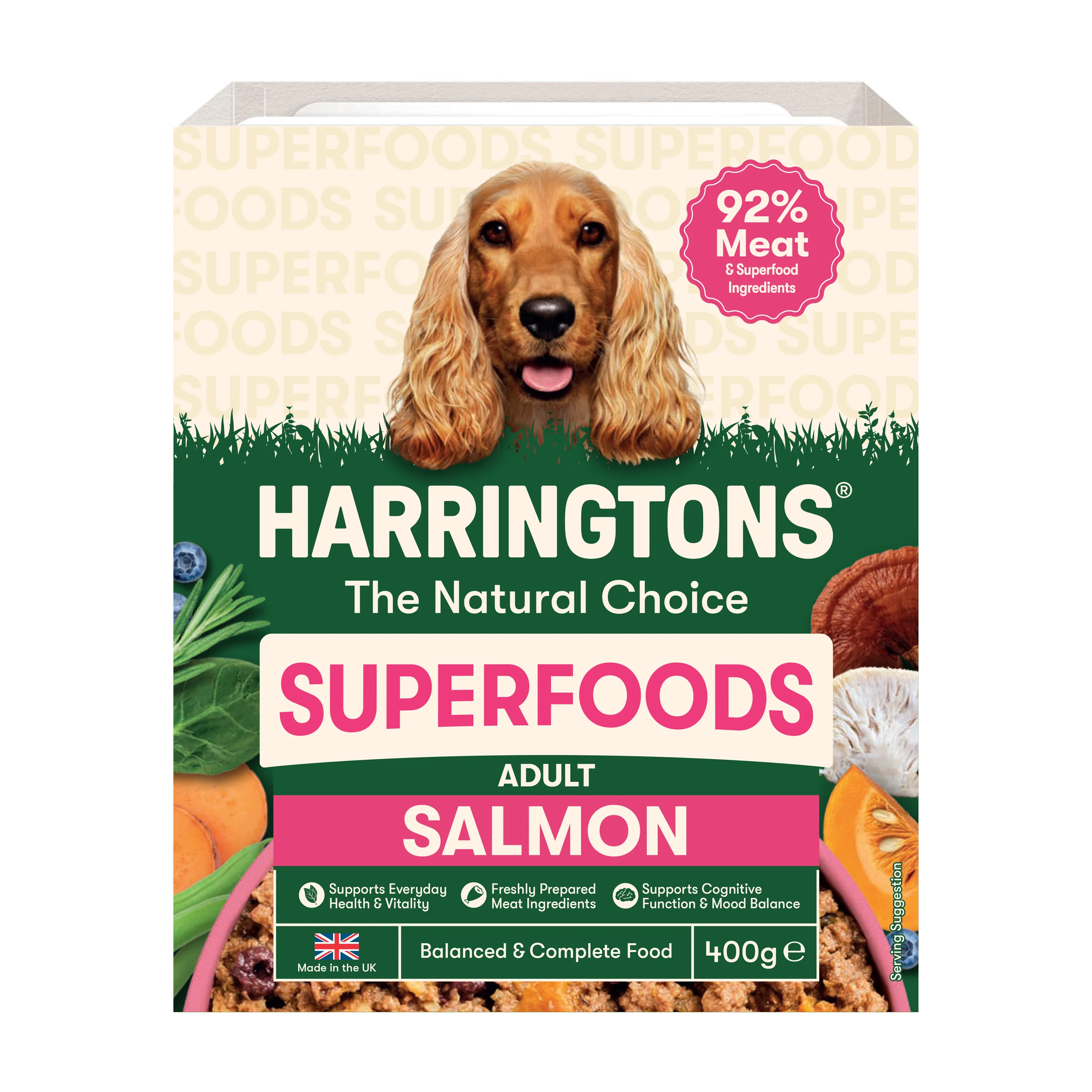 Harringtons Superfoods Grain Free Wet Dog Food Salmon 8x400g - Image 2