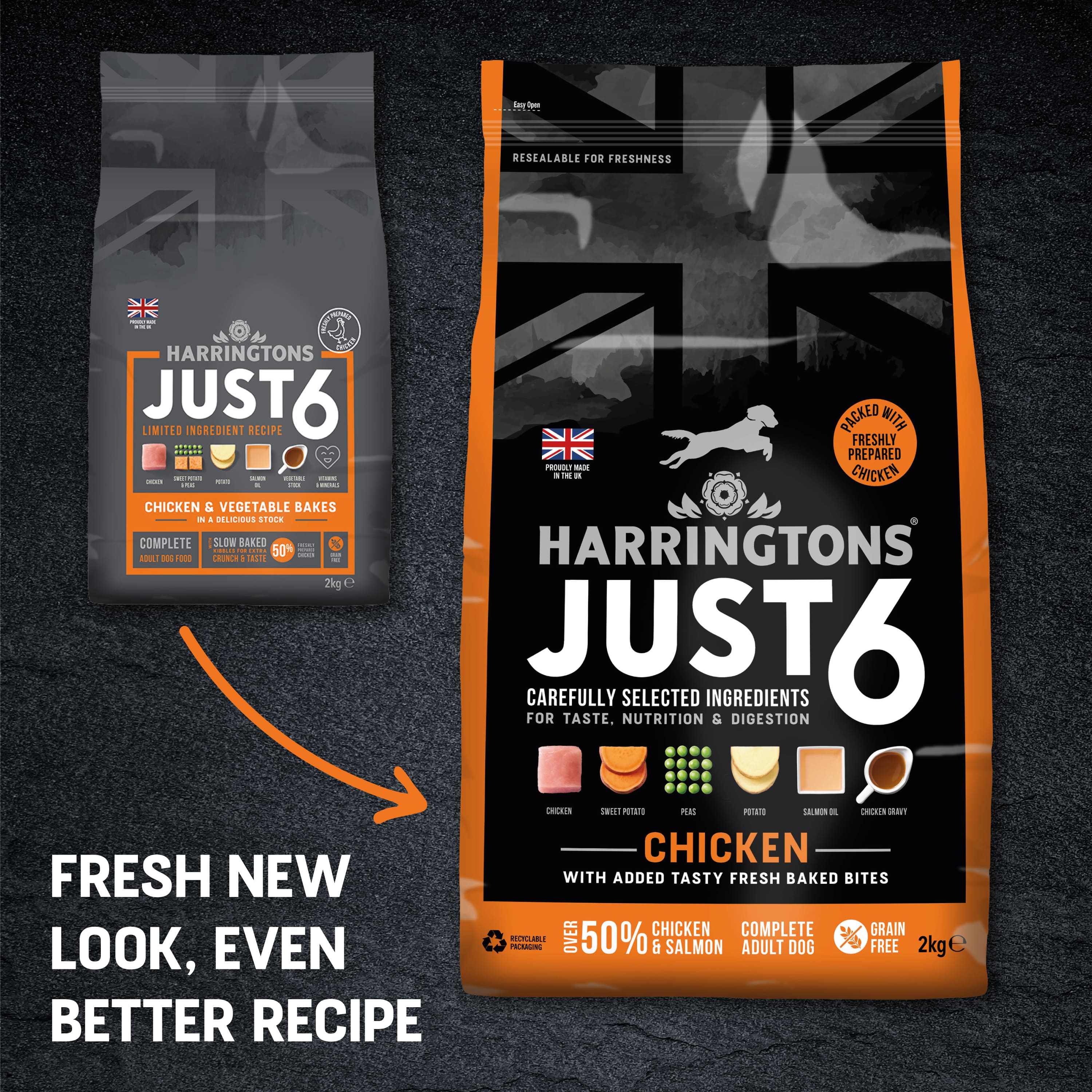 Just 6 Chicken & Vegetables Dry Dog Food 2kg - Image 9