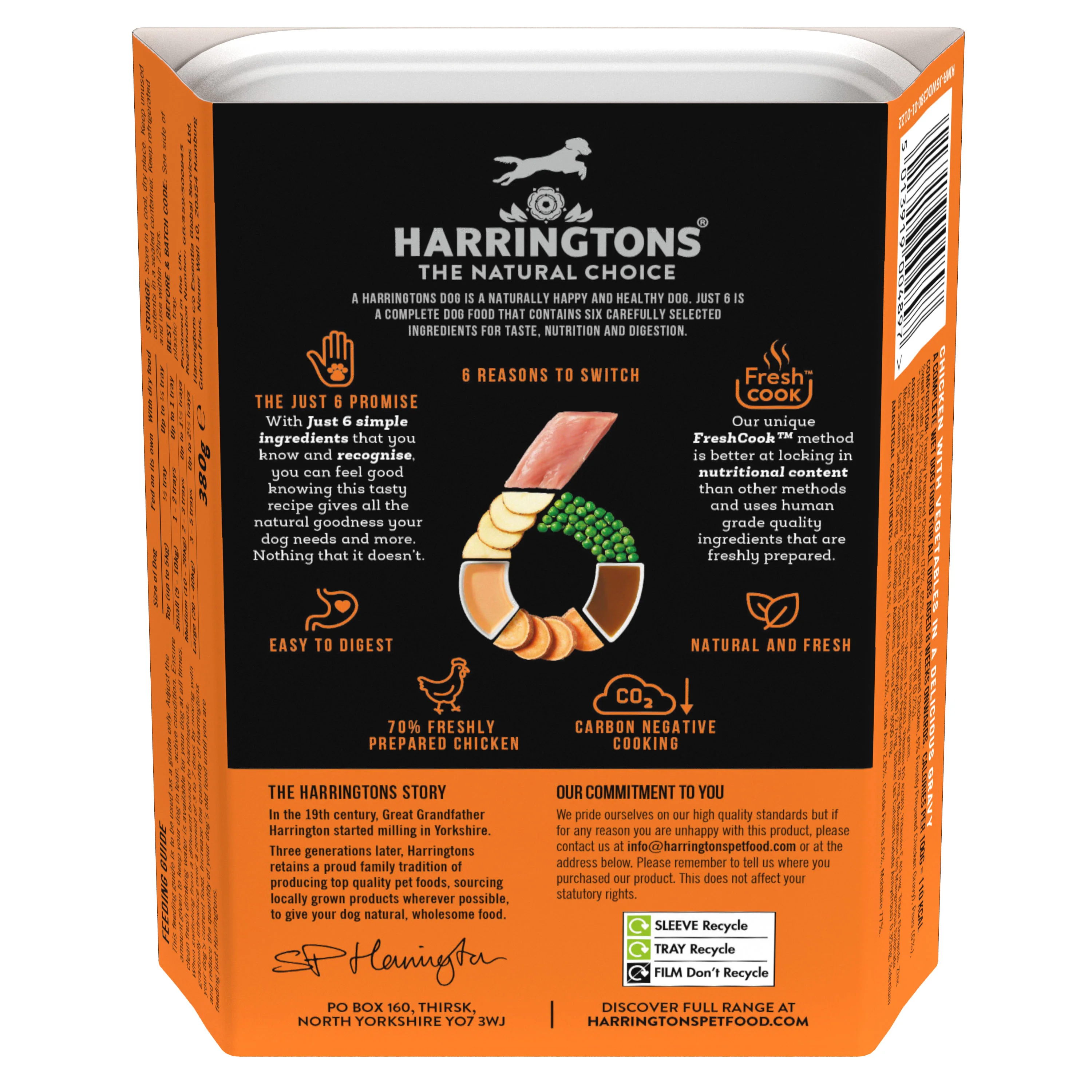 Just 6 Chicken with Vegetables & Gravy Complete Grain-Free Wet Dog Food 8 x 380g - Image 4