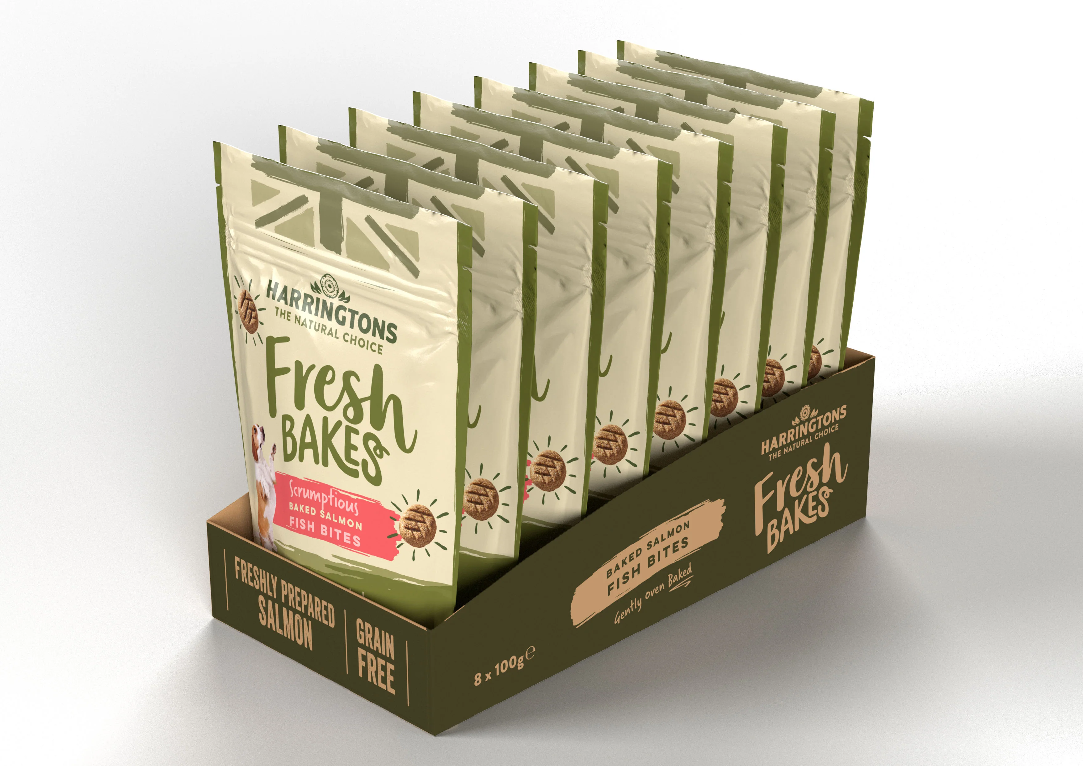 Baked Salmon Fish Bites Grain Free Dog Treats 8 x 100g - Image 4