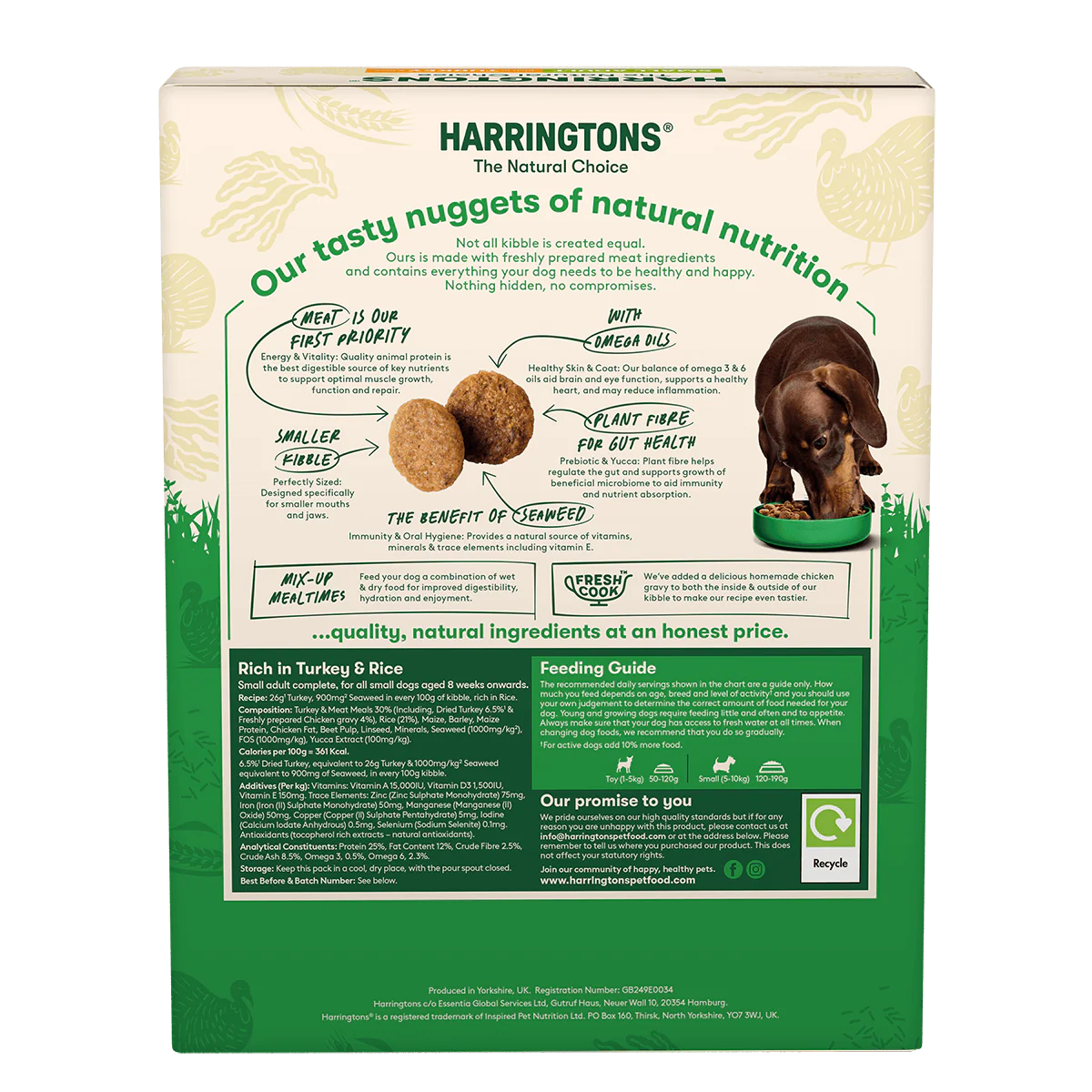 Dry Small Breed Adult Dog Food Rich in Turkey & Rice 5 x 1kg - Image 3
